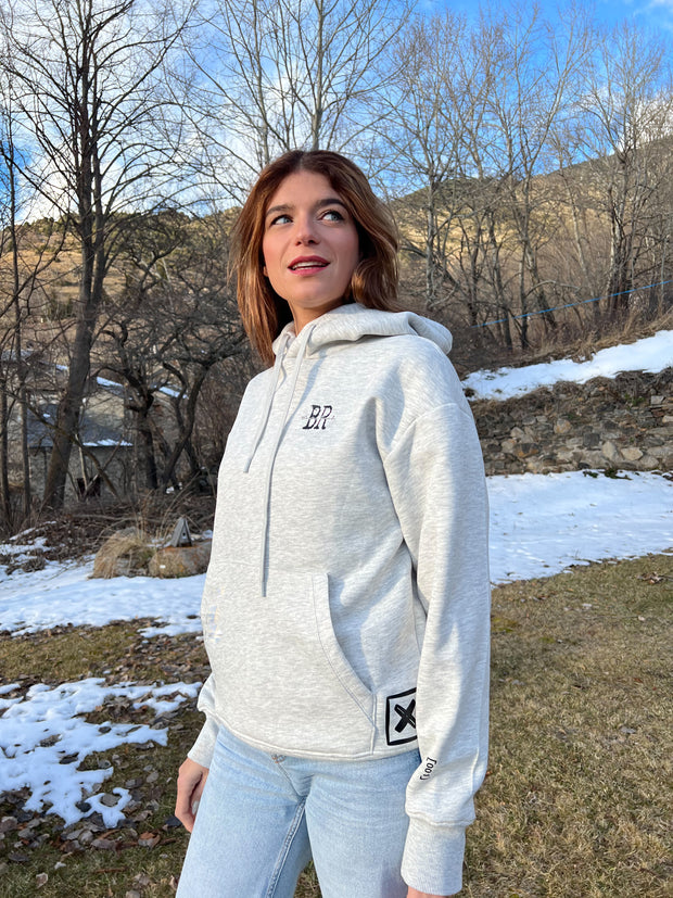 Sudadera gris BonBon Reich (logo detrás)