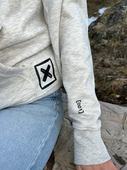 Sudadera gris BonBon Reich (logo en la manga)