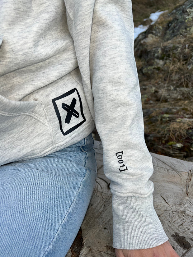 Sudadera gris BonBon Reich (logo en la manga)