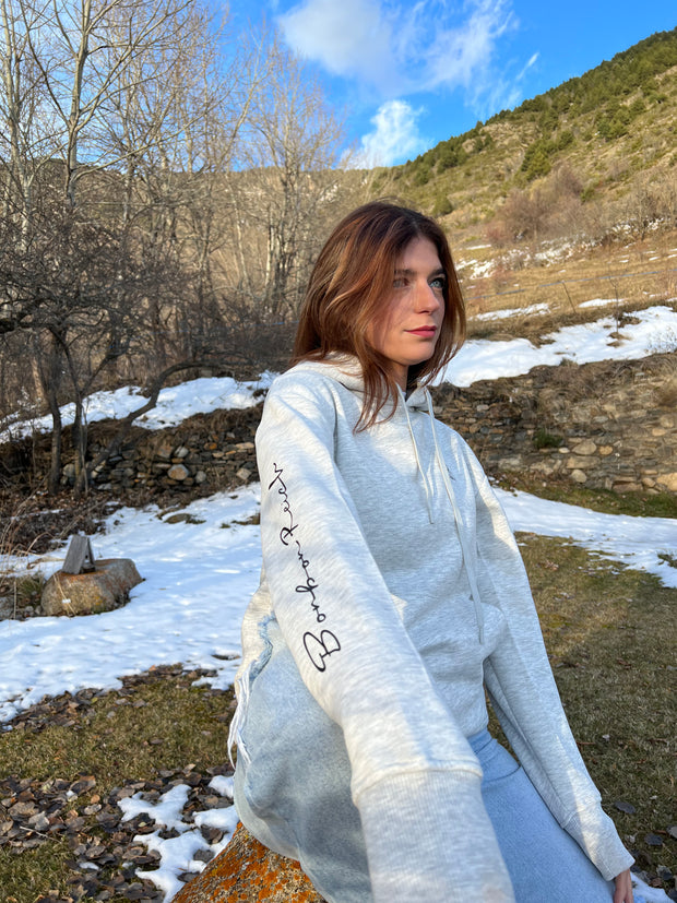 Sudadera gris BonBon Reich (logo en la manga)