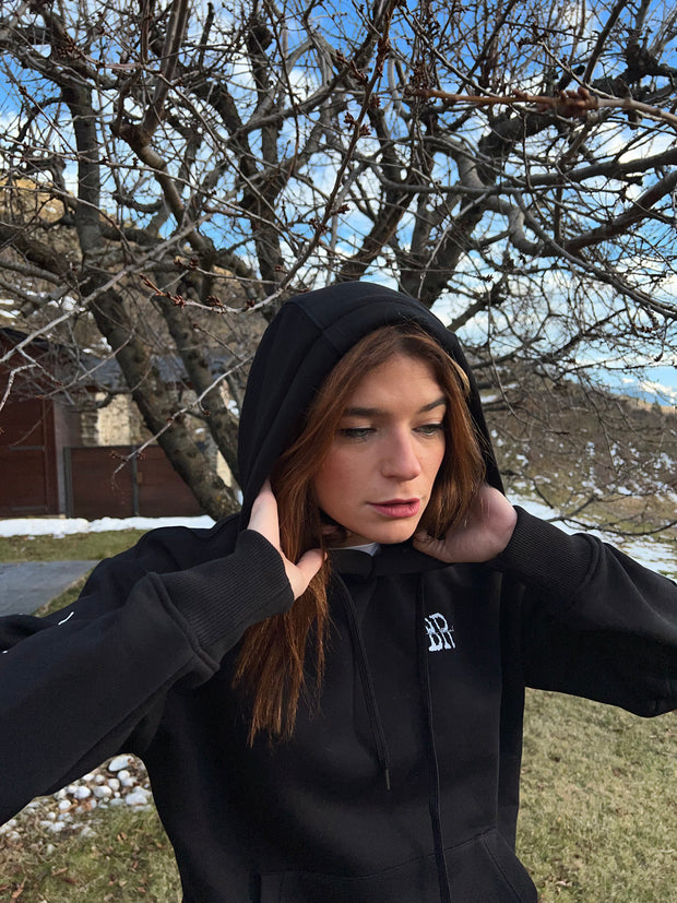 Sudadera negra BonBon Reich (logo en la manga)