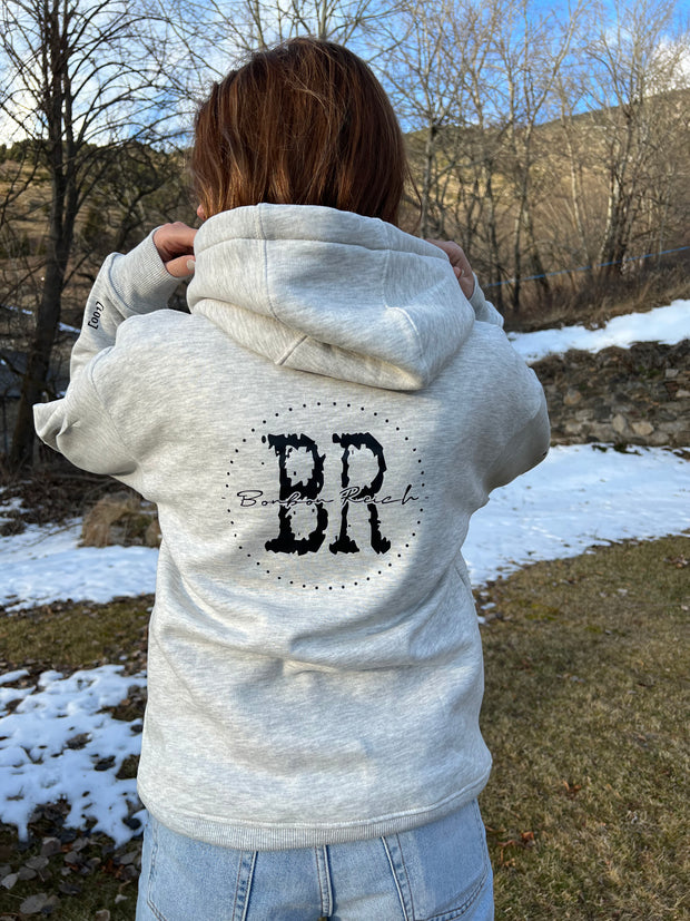 Sudadera gris BonBon Reich (logo detrás)